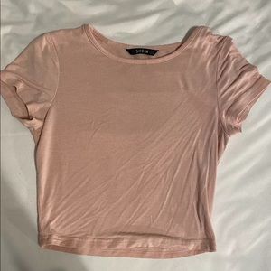 Shein solid cropped tee
